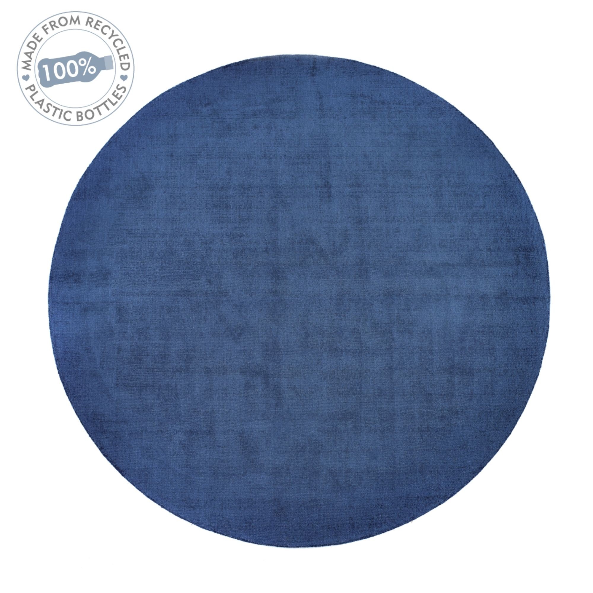 Reef Plain Dye Eco Circle Rugs In Navy